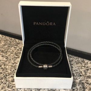 Pandora Double Wrap Leather Bracelet